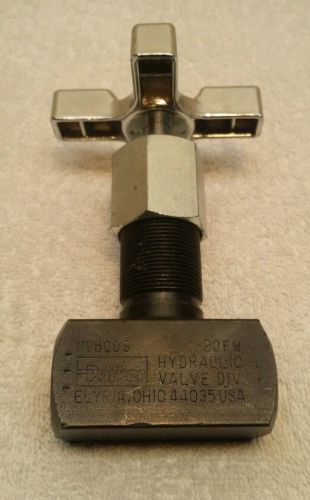 New parker mv800s 1/2in npt 15gpm threaded needle hydraulic valve for sale