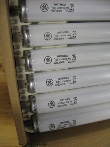 Lot of 24 ge fluorescent lamps f30t12/cw/rs/wm medium pin rapid start 44599 for sale