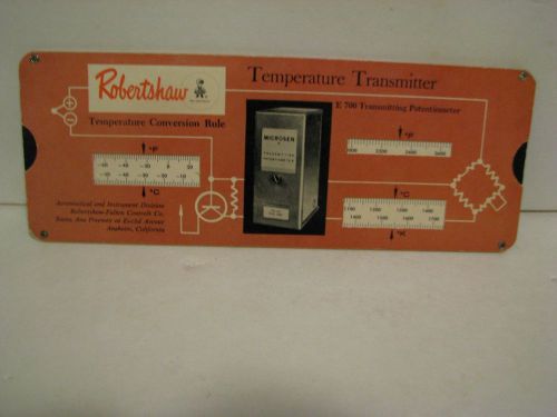 Robertshaw Temeprature &amp; pressure  transmitter slide converter