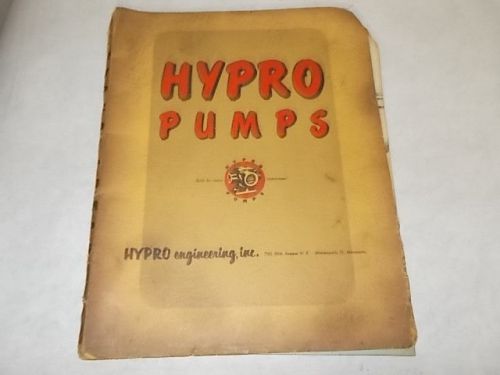 1959 Hypro Engineering Hypro Pumps Brochures Binder, good shape - Estate Listing