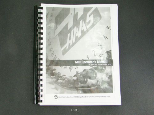 Haas milling machine operators manual  *891 for sale