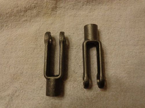 2-1/2&#034; x 5/8&#034; x 7/8&#034; x 3/8&#034;-24 adjustable drop forged yoke end (qty 2) for sale