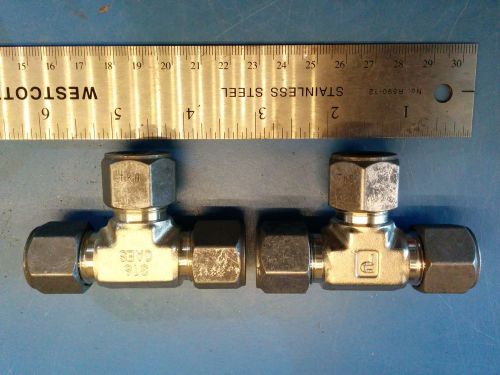 Parker cpi 8-8-8-jbz-ss 1/2&#034; union tee 8-8-8 jbz-ss , swagelok ss-810-3 for sale