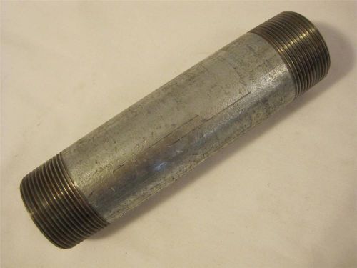 1655 galvanized steel pipe nipple 1-1/2&#034; 1.5&#034; x 7&#034; threaded male new for sale