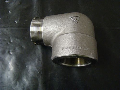Forged steel street elbow 90 degree 2&#034; fnpt x mnpt 3000 psi for sale