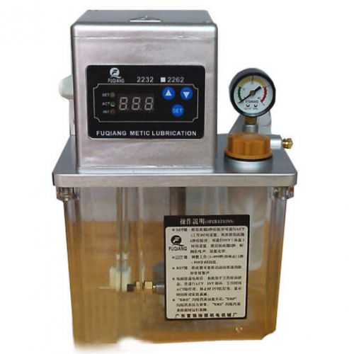 New 2L Auto Lubrication Pump CNC Electronic timer LCD Automatic oiler 220V 6mm