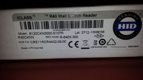 Hid iclass r40 wall switch reader nib for sale