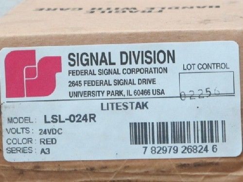 FEDERAL SIGNAL LITESTAK LSL-024R INDICATOR LIGHTS (NEW IN BOX)