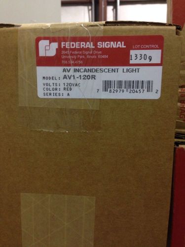 NIB Sealed Federal Signal Red AV incandescent light AV1-120R