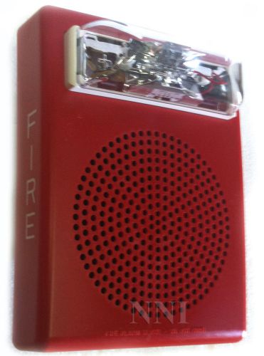 Speaker strobe red wall mount 24vdc cooper wheelock model e50-24mcw-fr for sale
