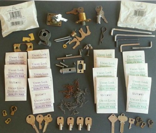 Antique vintage steampunk parts (locksmith parts brass locks, pins, altered art)