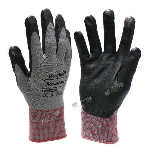 Donghwa foamed nitrile palm coated work gloves (size l) for sale