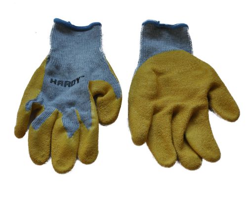 1 Pair Hardy Brand Latex Coated Work Gloves Size Extra Large