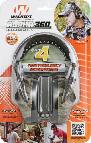 Walkers wge08442 game ear alpha 360 electronic muffs provides up to 9 times for sale