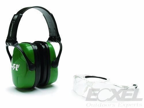 Howard leight #r-01761 adult shooting combo, earmuffs + glasses, green for sale