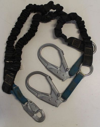 Tractel Polyester Shock Absorbing Lanyard 6&#039; Fall Protection CA226H/R 310lbs Cap