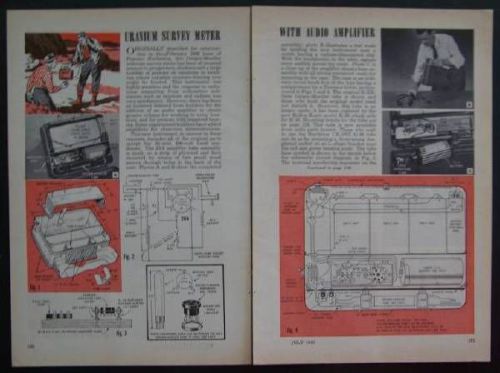 Geiger Counter 1950 How-To PLANS Uranium Radioactivity Detector tube powered