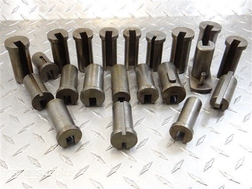 ASSORTED LOT 21 HSS BUSHINGS 7/8&#034; TO 1-1/8 W/ 1/8&#034; &amp; 3/8&#034; SLOT C-SERIES DUMONT
