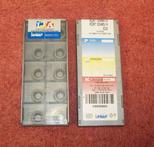 ISCAR   CARBIDE INSERTS  RCMT 1204MO-14      PACK OF 10       GRADE IC20