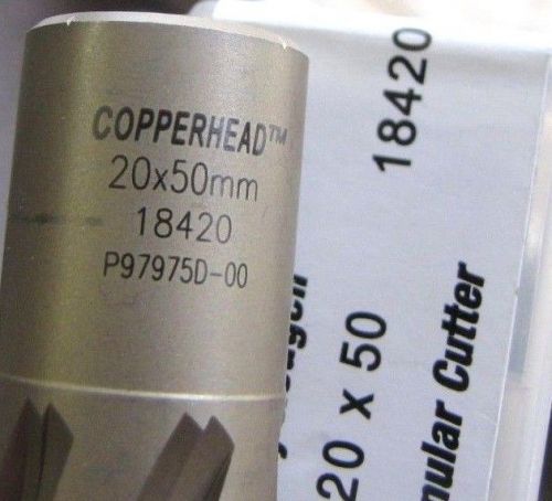1- Copperhead Hougen 20X50 MM (metric) Carbide Tip Annular Cutter Part 18420
