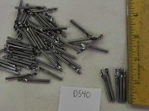 50 NEW 1/8&#034; SHANK SOLID CARBIDE DRILLS.  CUT DIAMETER FROM 1/8&#034; TO 1/4&#034; {D540}