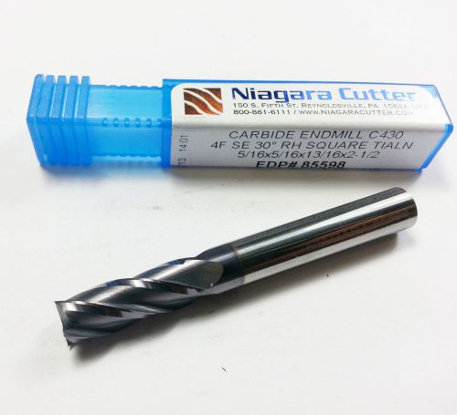 5/16&#034; niagara cutter c430 carbide tialn 4 flute end mill 85598 (n 548) for sale