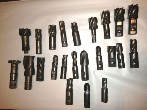 23 end mill cutters weldon morse putnam and others for sale