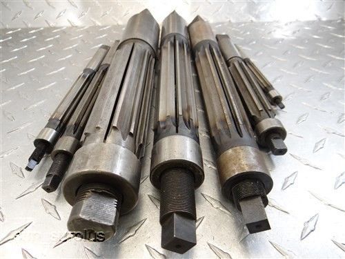 LOT OF 7 HSS EXPANSION REAMERS 7/16&#034; TO 1-3/4&#034; CLEVELAND MORSE