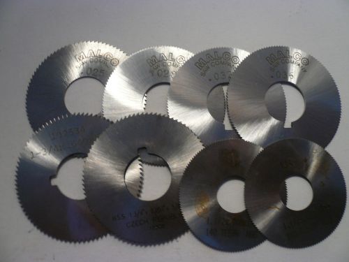 8 pcs 1-3/4&#034; and 1-1/2&#034; od different slitting saws side mill cutters new for sale