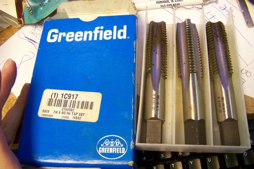 Greenfield tap &amp; die 14502 hand tap set 3 pc hss 7/8-9 h4 limit for sale