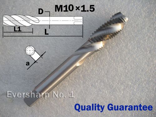 HSS Metric Fine Thread Spiral Fluted Right Hand Machine Taps M10 Pitch 1.5 mm