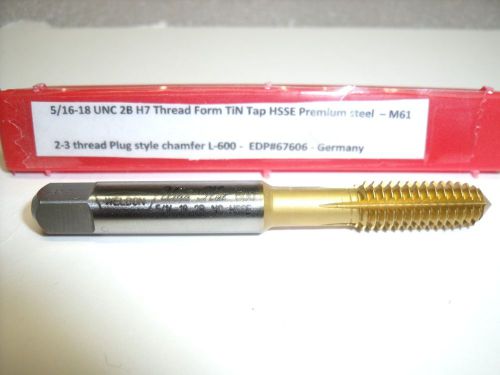 5/16-18 UNC 2B H7 TiN Thread Forming Tap HSSE Premium steel – M61