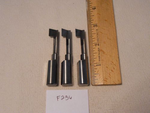 3 USED SOLID CARBIDE BORING BAR. 1/2&#034; SHANK. MICRO 100 STYLE. USA {F236}