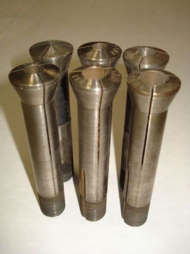 Deckel, alexander style cutter grinder u2 collets 6 pieces rare, 3/32-19/32 for sale