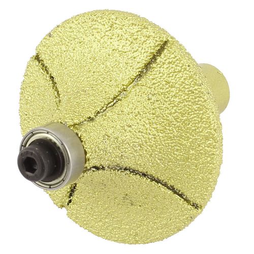 Gold tone 50mm dia bullnose diamond profile wheel router bit for marble for sale