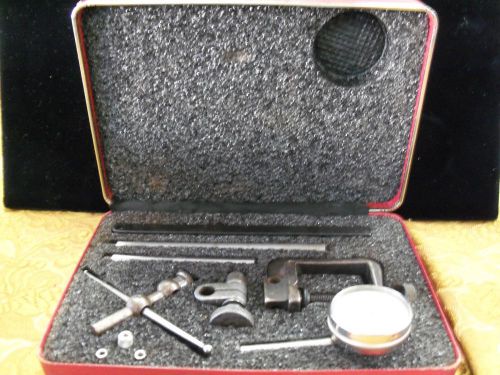 Starrett no. 196-ma1z precision dial indicator plunge form fitted red case for sale