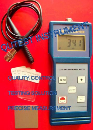 Digital coating thickness gauge meter nf on non-magnetic nf w/ calibration foil for sale