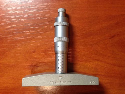 Ussr depth micrometer, depth measuring tool, range: 0-100mm. brand new untouched for sale