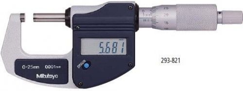 Mitutoyo Digimatic outside micrometer 293-821, 0-25mm/0.001mm