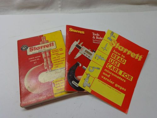 Starrett Manuals, 3pc set: Tools/Rules, How To..&amp; Starrett Tools, Good Cond Used