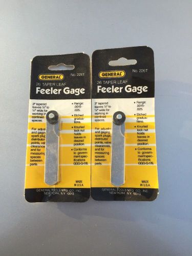 2 For The Price Of 1 GENERAL PRECISION 26 TAPER LEAF FEELER GAGE 226T
