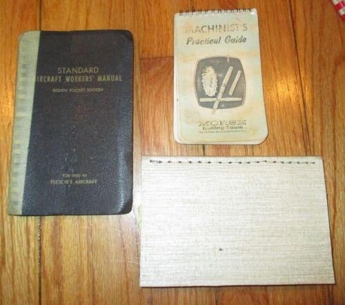 Vtg tool books manuals aircraft machinist metalwork guide lot x3 cutting metal for sale
