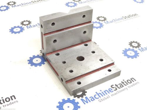 Precision machinist steel stepped angle plate 4&#034; x 4&#034; x 3&#034; for sale