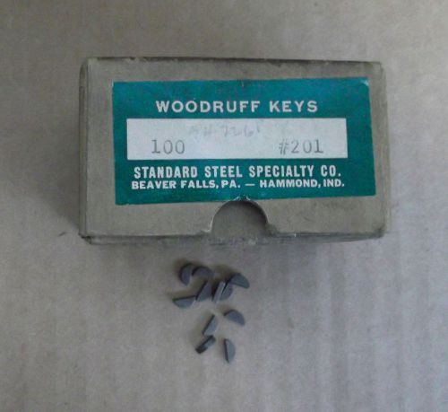 150 Woodruff Keys # 201, 1/4&#034; long .108 deep 1/16&#034; thick