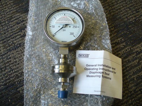 Wika diaphragm seals with bourdon tube dry case pressure gauge for sale
