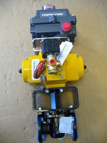Assembly of xomox 1&#034; plug valve, valve top, acutator and solenoid valve for sale