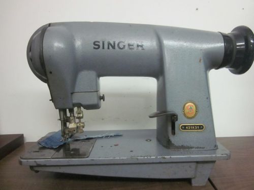 SINGER 451K51 451K 51 Single Needle with Edge Cutter INDUSTRIAL SEWING MACHINE