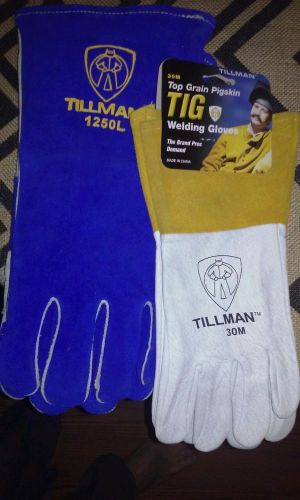 Tig welding and heavy mig welding gloves!!!! 2 pairs one auction