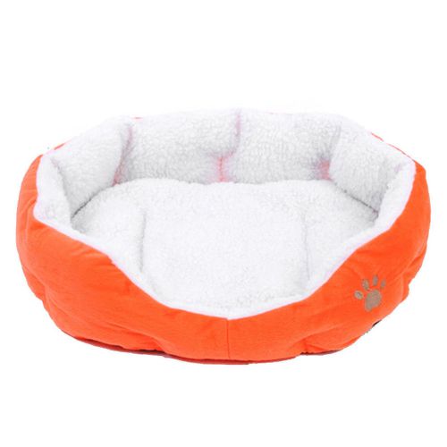 Hot Pets Bed Dog Cat Orange Soft Warm/Puppy Bed House Plush Cozy Nest Mat Pad