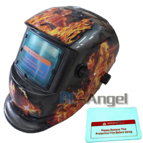 Solar auto darkening welding helmet arc tig mig mask grinding music skull +1 len for sale